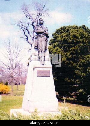 George Rogers Clark (Statue in Quincy Illinois). Stockfoto