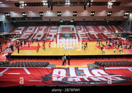 Funabashi Arena, Chiba, Japan. März 2020. Allgemeine Ansicht, 14. MÄRZ 2020 - Basketball: 2019-20 B.LEAGUE B1 Spiel zwischen Chiba Jets 80-88 Utsunomiya Brex in der Funabashi Arena, Chiba, Japan. Credit: Yutaka/AFLO SPORT/Alamy Live News Stockfoto