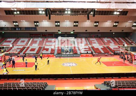 Funabashi Arena, Chiba, Japan. März 2020. Allgemeine Ansicht, 14. MÄRZ 2020 - Basketball: 2019-20 B. LIGA B1 Spiel zwischen Chiba Jets - Utsunomiya Brex in der Funabashi Arena, Chiba, Japan. Credit: Yutaka/AFLO SPORT/Alamy Live News Stockfoto