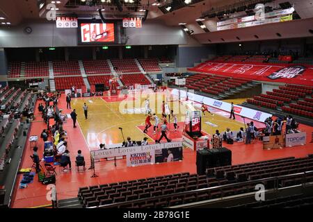 Funabashi Arena, Chiba, Japan. März 2020. Allgemeine Ansicht, 14. MÄRZ 2020 - Basketball: 2019-20 B. LIGA B1 Spiel zwischen Chiba Jets - Utsunomiya Brex in der Funabashi Arena, Chiba, Japan. Credit: Yutaka/AFLO SPORT/Alamy Live News Stockfoto