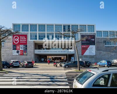 Belem - Portugal, 19. Januar 2020 - Fassade des Kulturzentrums von Belem Stockfoto