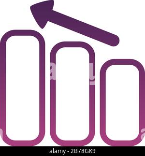 Infografiestatistiken mit Pfeillinienstil Stock Vektor