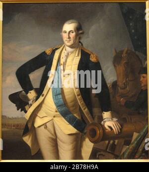 George Washington in der Schlacht von Princeton, etwa ab dem Jahr 1779, von Charles Willson Peale Stockfoto