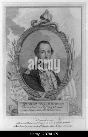 George Washington Commandant en Chef des armées des Etats-unis de l'Amerique Stockfoto