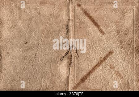 Ein altes Blatt Papier aus dem Jahr 1926 mit grungiger Strukturierung. Dies ist ein hochauflösender Scan, der alle schmutzigen Details anzeigt. Stockfoto