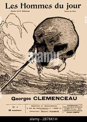 Georges Clemenceau par Aristide Delannoy. Stockfoto