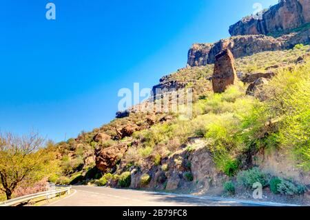 Grand Canary, vulkanische Landschaft Stockfoto