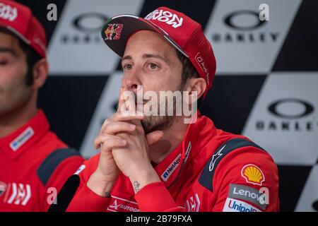 Italien, Italien. Januar 2020. Italienischer motogp-Fahrer, Nummer 4, andrea dovizioso, vom ducati-team während der MotoGP-Fahrer, MotoGP-Weltmeisterschaft in italien, Italien, 01. Januar 2020 Gutschrift: Unabhängige Fotoagentur/Alamy Live News Stockfoto