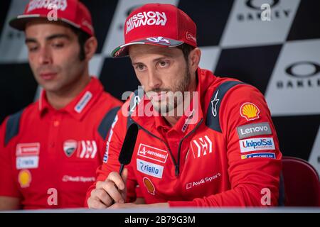 Italien, Italien. Januar 2020. Italienischer motogp-Fahrer, Nummer 4, andrea dovizioso, vom ducati-team während der MotoGP-Fahrer, MotoGP-Weltmeisterschaft in italien, Italien, 01. Januar 2020 Gutschrift: Unabhängige Fotoagentur/Alamy Live News Stockfoto