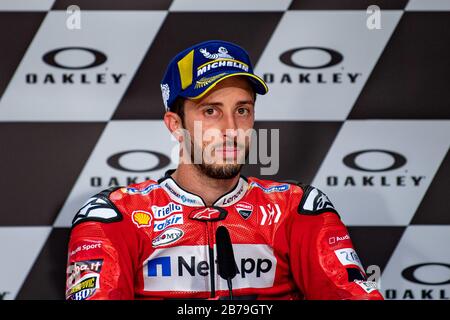 Italien, Italien. Januar 2020. Italienischer motogp-Fahrer, Nummer 4, andrea dovizioso, vom ducati-team während der MotoGP-Fahrer, MotoGP-Weltmeisterschaft in italien, Italien, 01. Januar 2020 Gutschrift: Unabhängige Fotoagentur/Alamy Live News Stockfoto