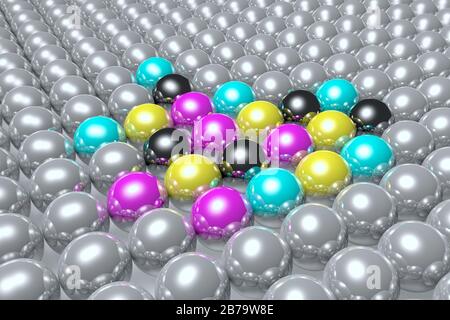 CMYK-Konzept Stockfoto