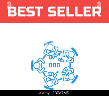 Poker Spieler Symbol. Leute Poker spielen auf einen Tisch. Menschen in casino Konzept Vector Illustration im flachen Stil. Stock Vektor