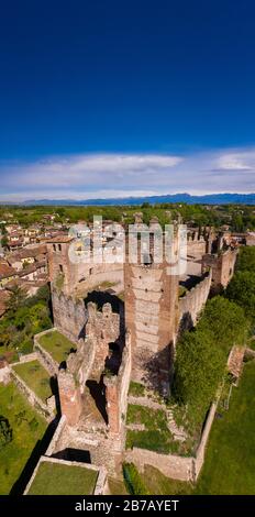 Italien, Lombardei, Schloss von Ponti sul Mincio Stockfoto