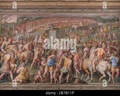 Giorgio Vasari - die Erstürmung der Festung von Stampace in Pisa Stockfoto