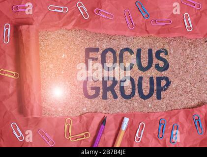 Handschrift text Focus Group. Konzeptionelle Foto, montiert in der Diskussion über etwas zu beteiligen Stockfoto