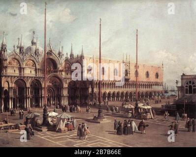 Giovanni Antonio Canal, il Canaletto - Piazza San Marco - Blick nach Südosten Stockfoto