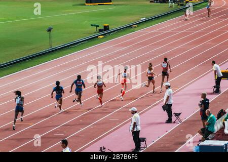 Läuferinnen bei den IAAF-Leichtathletik-Weltmeisterschaften 2019 im Khalifa International Stadium, Doha, Katar Stockfoto