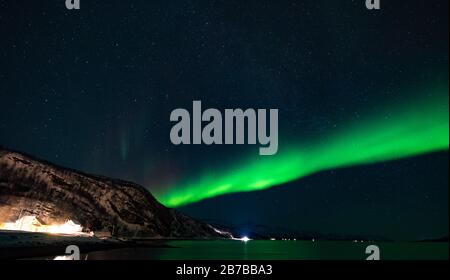 Aurora borealis bei tromso norwegen Stockfoto