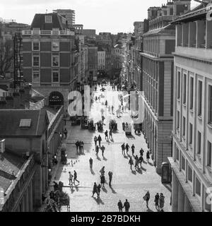 Blick vom Royal Opera House über Covent Garden, London. Stockfoto