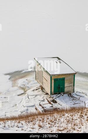 Angelbühne an der Trinity Bay im malerischen Dorf Trinity, Neufundland, Kanada [keine Eigentumsfreigabe; nur für redaktionelle Lizenzierung verfügbar] Stockfoto