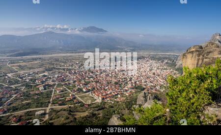 Schöne Landschaft der Meteora Klötze Stockfoto