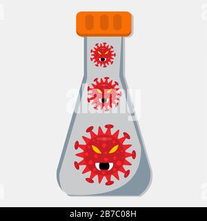 Darstellung des Symbols Vektor der Metapher für Virusquarantäne Stock Vektor