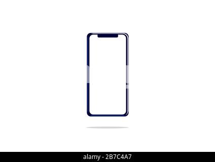 Abbildung: Ein Mockup eines modernen Mobiltelefons Stock Vektor