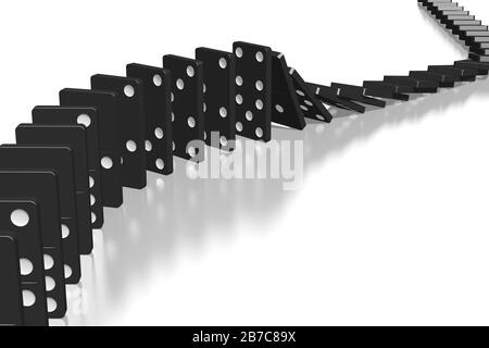 Schwarze 3D-Domino Stockfoto