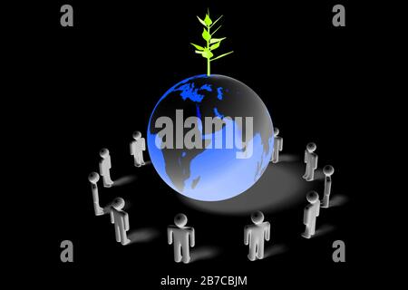 3D-Ökologiekonzept Stockfoto
