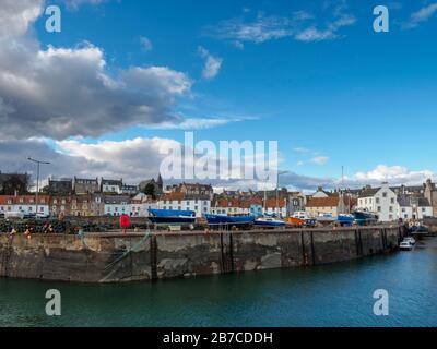 St Monans Harbor East Neuk von Fife Stockfoto