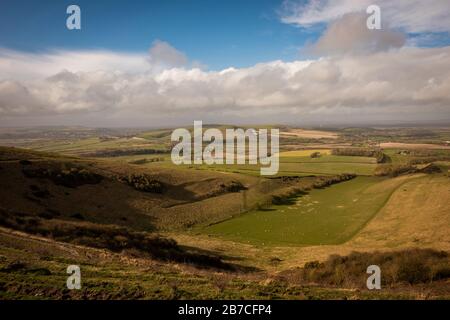 Firle Beacon on on the South Downs Way, East Sussex, Großbritannien Stockfoto