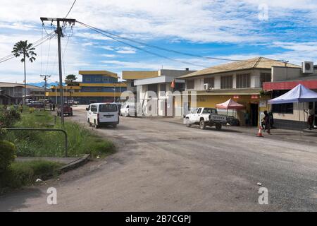 dh MADANG PAPUA NEW GUINEA Town Gebäude und Straßen Stockfoto