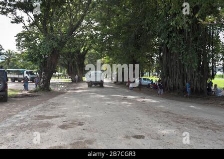 dh Asia Road MADANG PAPUA NEUGUINEA LKW-Verkehr schlechte Straßen Stockfoto