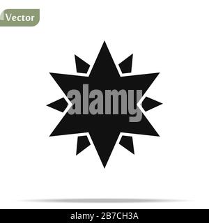 Vektorgrafiken in schwarzer Sternform. Sternsymbol. Sternsymbol Stock Vektor