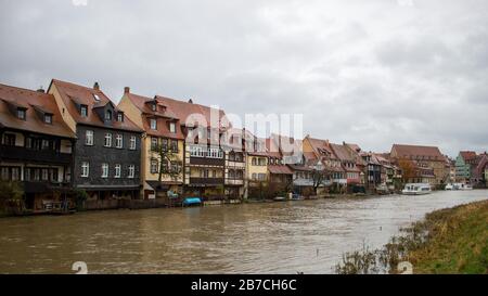 Das ehemalige Fischerviertel in Bambergs Inselstadt ist als kleines Venedig bekannt. Stockfoto
