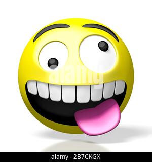 3D-Emoji/Emoticon - verrückt/Alkoholmissbrauch Stockfoto