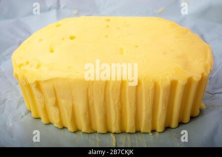 Gesalzene Isigny-Normandie-Butter Stockfoto