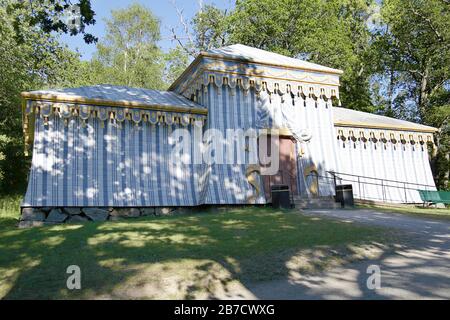 Wächterzelt im Drottningholm-Palast in Stockholm, Schweden Stockfoto