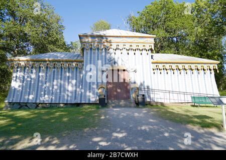 Wächterzelt im Drottningholm-Palast in Stockholm, Schweden Stockfoto