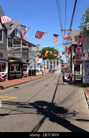 Blick auf Commercial Street, Provincetown, USA Stockfoto