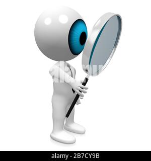 3D-Augen-Zeichentrickfigur Stockfoto
