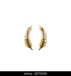 Ideen für das Logo von Weizen, Getreide und Landwirtschaft. Inspiration Logo Design. Darstellung Des Vektor-Vorlagenbildes. Isoliert Auf Weißem Hintergrund Stock Vektor