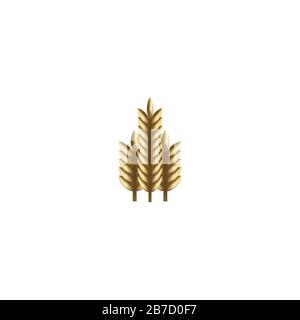 Ideen für das Logo von Weizen, Getreide und Landwirtschaft. Inspiration Logo Design. Darstellung Des Vektor-Vorlagenbildes. Isoliert Auf Weißem Hintergrund Stock Vektor