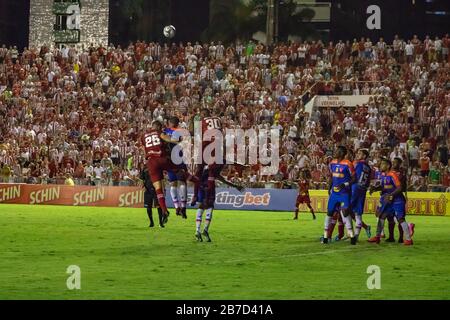 Recife, Brasilien. März 2020. Náutico e Fortaleza spielt für die Copa do Nordeste, im Estádio dos Aflitos, in Recife/PE Credit: Marcelino Luis/FotoArena/Alamy Live News Stockfoto