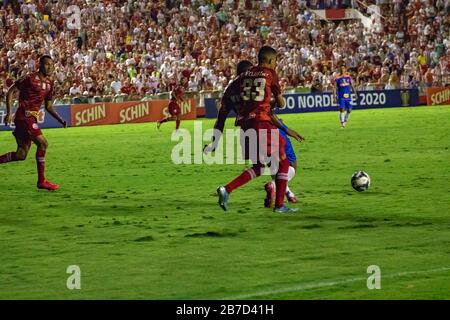 Recife, Brasilien. März 2020. Náutico e Fortaleza spielt für die Copa do Nordeste, im Estádio dos Aflitos, in Recife/PE Credit: Marcelino Luis/FotoArena/Alamy Live News Stockfoto