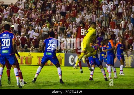 Recife, Brasilien. März 2020. Náutico e Fortaleza spielt für die Copa do Nordeste, im Estádio dos Aflitos, in Recife/PE Credit: Marcelino Luis/FotoArena/Alamy Live News Stockfoto