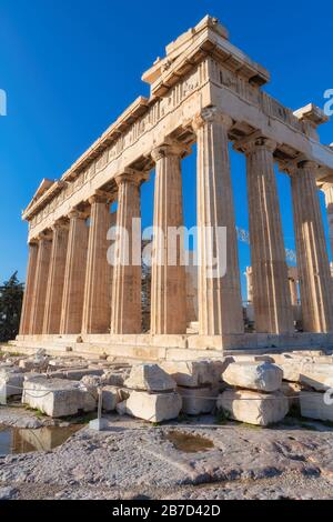 Parthenon-Tempel, Akropolis von Athen, Griechenland. Stockfoto