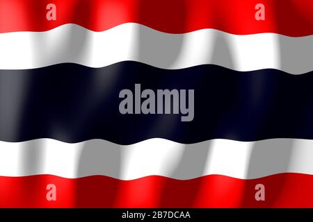 Thailand - Flagge Stockfoto