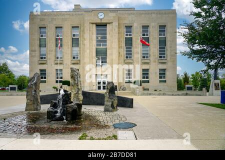 Das Gerichtsgebäude in Goderich, Ontario, Kanada, Nordamerika Stockfoto