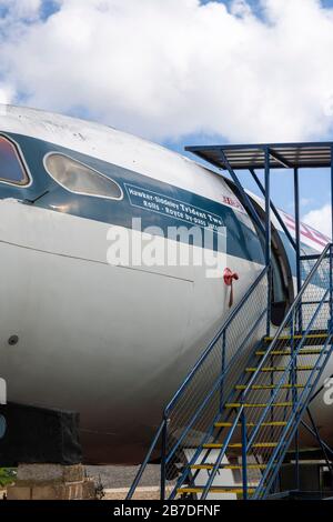 BEA Trident DH121 Aircraft Section de Havilland Aircraft Museum, Großbritannien Stockfoto